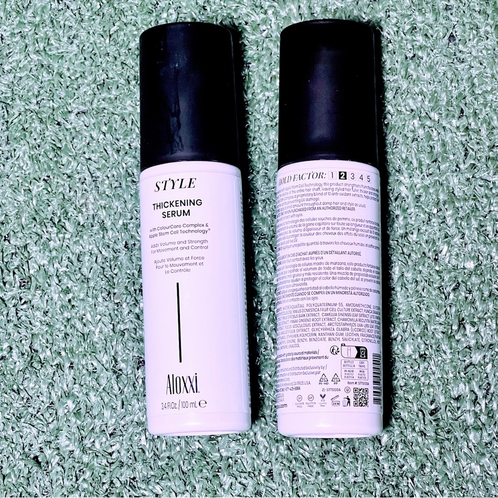 NEW  3.4 oz Aloxxi Thickening Serum Add Volume Strength Control Hair Style